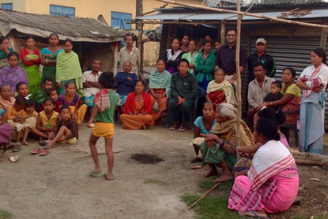 Enlarged view: Community meeting in Assam, India.